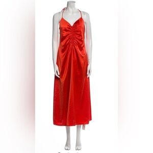 NWT Jason Wu Women’s Ruched Front Strappy Midi Slip Dress Size Large